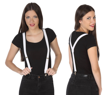 SZELKI DO SPODNI BIAŁE 2,5cm DO STROJU GANGSTER MAFIA