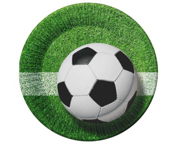 TALERZYKI URODZINOWE PIŁKA NOŻNA 6szt 18cm FOOTBALL