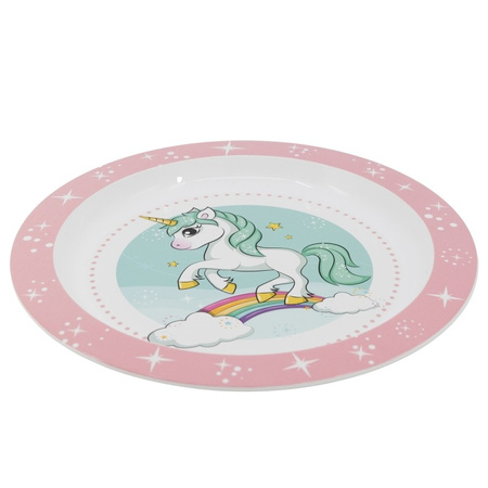 TALERZ JEDNOROŻEC UNICORN DZIECIĘCY NIETŁUKĄCY
