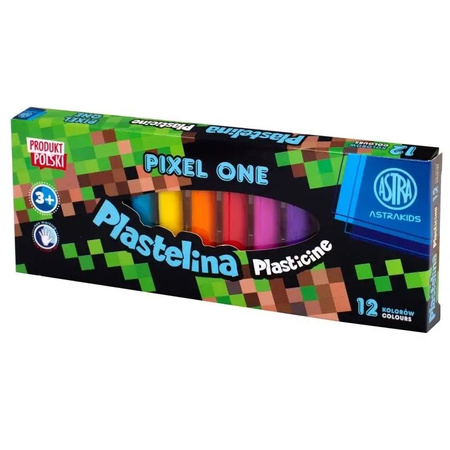 PLASTELINA ASTRA PIXEL ONE 15g 12 KOLORÓW PIKSEL - 1 ZESTAW