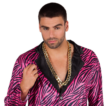 ZŁOTY ŁAŃCUCH NASZYJNIK GOLD PIMP RAPER GANSTER ELVIS