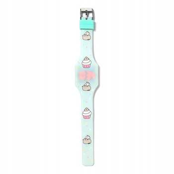 KOT PUSHEEN SILIKONOWY ZEGAREK CYFROWY MIĘTOWY FOODIE