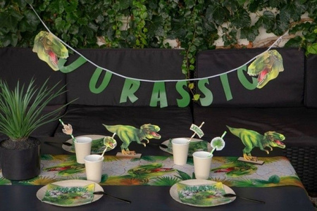 GIRLANDA URODZINOWA 5M DINOZAURY JURASSIC