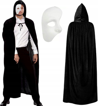 STRÓJ KOSTIUM UPIÓR W OPERZE DUCH ZESTAW PELERYNA 140cm + MASKA