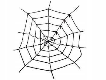 PAJĘCZYNA CZARNA 90x90cm DO WYSTROJU NA HALLOWEEN OZDOBA