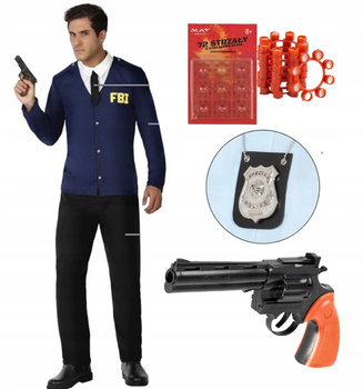 STRÓJ KOSTIUM POLICJANT AGENT SPECJALNY FBI XL