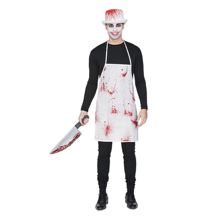 ZAKRWAWIONY FARTUCH KUCHARZ ZOMBIE HALLOWEEN