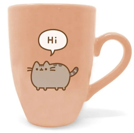 KUBEK PUSHEEN SAYS HI CERAMIKA 295 ML DO CAPPUCCINO LATTE CATPUCCINO KOT