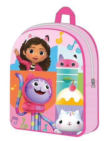 PLECAK KOCI DOMEK GABI GABBY DOLLHOUSE + PIÓRNIK Z WYPOSAŻENIEM + WOREK