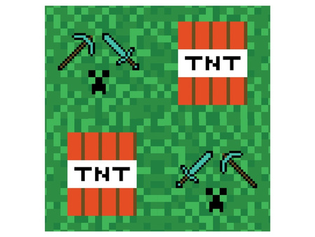 SERWETKI PAPIEROWE PIKSELE 20szt TNT KILOF CREEPER