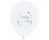 BALONY CZARNE BIAŁE HAPPY BIRTHDAY URODZINY