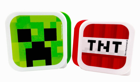 2x POJEMNIK MINECRAFT MINI ŚNIADANIÓWKA CREEPER I TNT