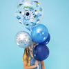 BALON FOLIOWY PRZEZROCZYSTY KOSMOS ASTRONAUTA 45cm