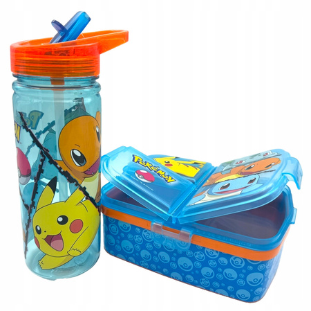 Zestaw Śniadaniówka + Bidon Pokémon XL do szkoły dla dziecka