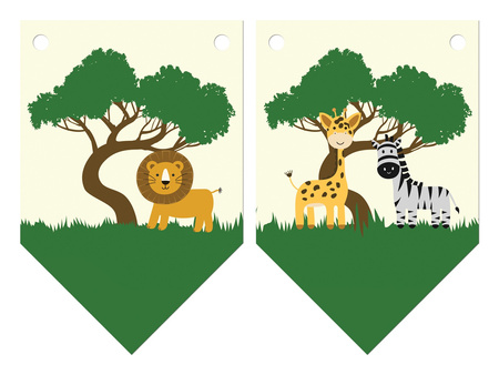 GIRLANDA SAFARI ZWIERZATKA 300CM