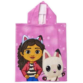 RĘCZNIK PONCZO 52x80cm KOCI DOMEK GABI PONCHO SZYBKOSCHNĄCE