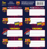 NAKLEJKI NA ZESZYT FC BARCELONA 8 szt