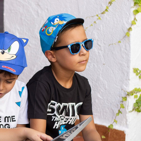 ZESTAW DLA DZIECKA OKULARY PRZECIWSŁONECZNE + CZAPKA Z DASZKIEM SONIC RING
