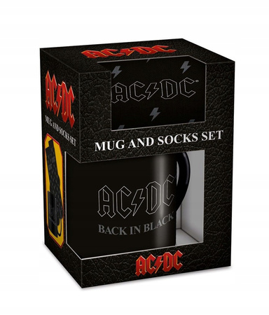 ZESTAW PREZENTOWY ACDC KUBEK CERAMICZNY 315 ML + SKARPETKI ORYGINALNY AC/DC