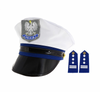 CZAPKA POLICJANTA Z PAGONAMI R. S