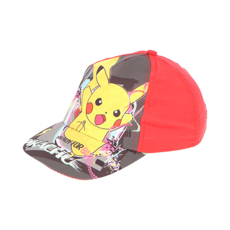CZAPKA DASZKIEM POKEMON PIKACHU 54 CZERWONA
