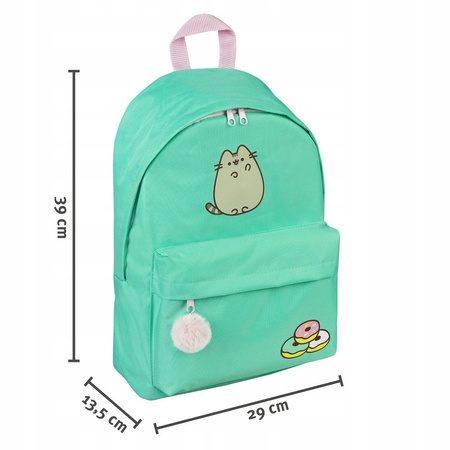 PLECAK PRZEDSZKOLNY WIELOKOMOROWY PUSHEEN THE CAT MIĘTOWY UNDERCOVER