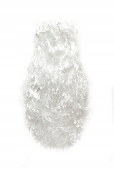 BRODA ŚWIĘTEGO MIKOŁAGA GĘSTA DŁUGA 55cm SIWA BIAŁA