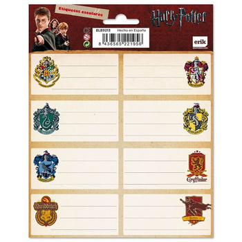 OFICJALNE NAKLEJKI NA ZESZYT HARRY POTTER HERBY DOMÓW