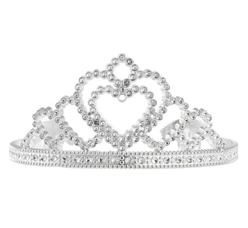 DIADEM KSIĘŻNICZKI SREBRNY KORONA