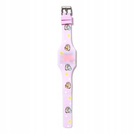 KOT PUSHEEN SILIKONOWY ZEGAREK CYFROWY FIOLETOWY FOODIE