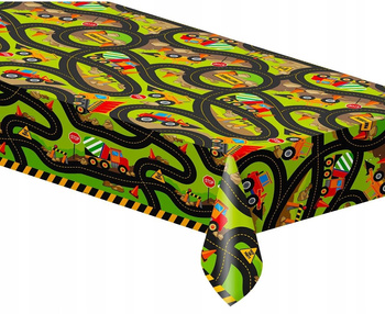 OBRUS FOLIOWY PLAC BUDOWY 137x213 CM KOPARKA