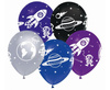 BALONY NA URODZINY ASTRONAUTY KOSMOS RAKIETA 5szt