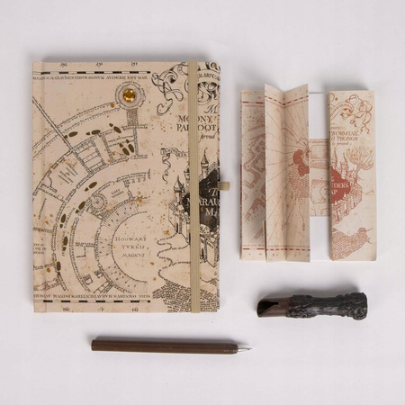ZESTAW PREZENTOWY HARRY POTTER NOTES DŁUGOPIS RÓŻDŻKA MAPA HUNCWOTÓW