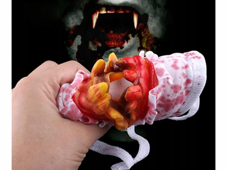 MASKA LEKARZA PIELĘGNIARKI Z ZĘBAMI 3D ZOMBIE HORROR KREW PANDEMIA