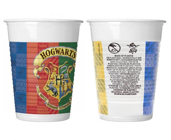 KUBECZKI HARRY POTTER PLASTIKOWE URODZINOWE 8szt