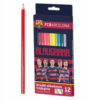 KREDKI FC BARCELONA OŁÓWKOWE 12 KOLORÓW FC-214 ASTRA