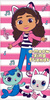 RĘCZNIK PLAŻOWY GABBY DOLLHOUSE KOCI DOMEK GABI 140x70cm SZYBKOSCHNĄCY
