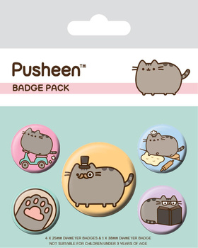 PRZYPINKI PUSHEEN FANCY 5szt KOTY