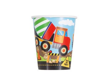 KUBECZKI PAPIEROWE PLAC BUDOWY 266ML 8SZT BETONIARKA
