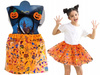 STRÓJ WIEDŹMA CZAROWNICA TUTU SPÓDNICZKA + OPASKA DYNIA HALLOWEEN PAJĄK