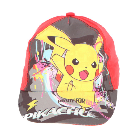 CZAPKA DASZKIEM POKEMON PIKACHU 54 CZERWONA
