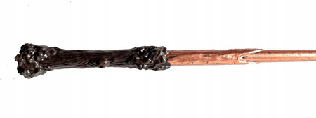RÓŻDŻKA 44cm KRAWAT ZIELONY W PASKI OKULARY STRÓJ CZARODZIEJ MAGIK
