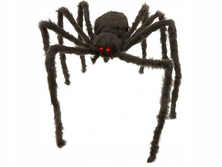 PAJĄK HALLOWEEN TARANTULA DUŻA XXL DŁUGIE NOGI + PAJĘCZYNA PLUSZOWA 90cm
