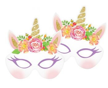 MASKA IMPREZOWA JEDNOROŻEC 6szt