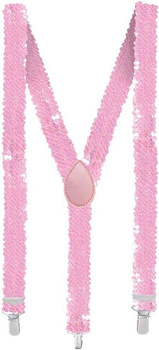 SZELKI CEKINOWE DO SPODNI RÓŻOWE OPALIZUJĄCE 2,5cm DO STROJU DISCO