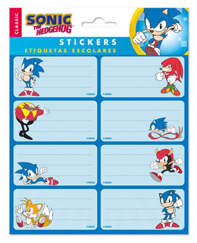 OFICJALNE NAKLEJKI NA ZESZYT SONIC THE HEDGEHOG