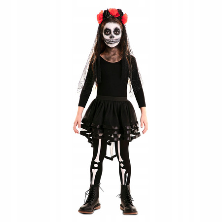 OPASKA Z WELONEM SPÓDNICZKA TUTU DIA DE MUERTOS MEKSYKAŃSKIE HALLOWEEN