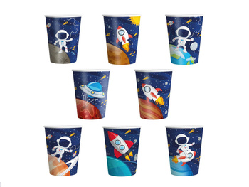 KUBECZKI URODZINOWE PLANETY 8szt KOSMOS