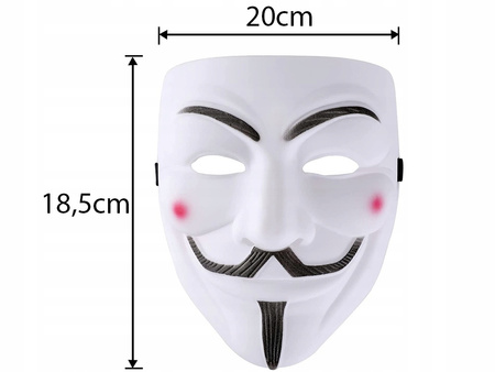 ZESTAW STRÓJ VENDETTA ANONYMOUS PELERYNA CZARNA 140cm + MASKA + KAPELUSZ