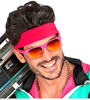 OPASKA MATERIAŁOWA NEONOWA RÓŻOWA PINK NEONOWY DISCO